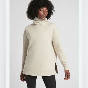 Athleta 24/7 Funnel Neck Sweatshirt - Putty - Size S